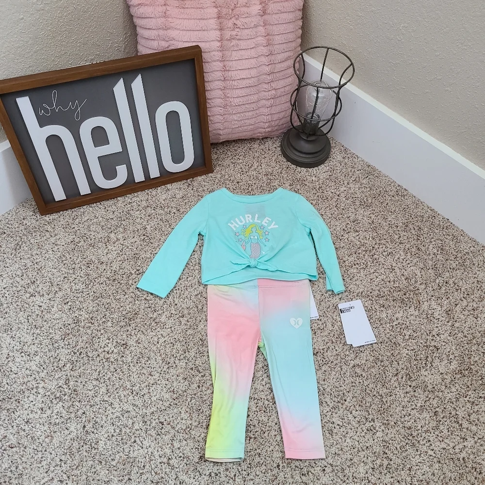 Infant Girls 12 month Hurley Matching set - Picture 1 of 5